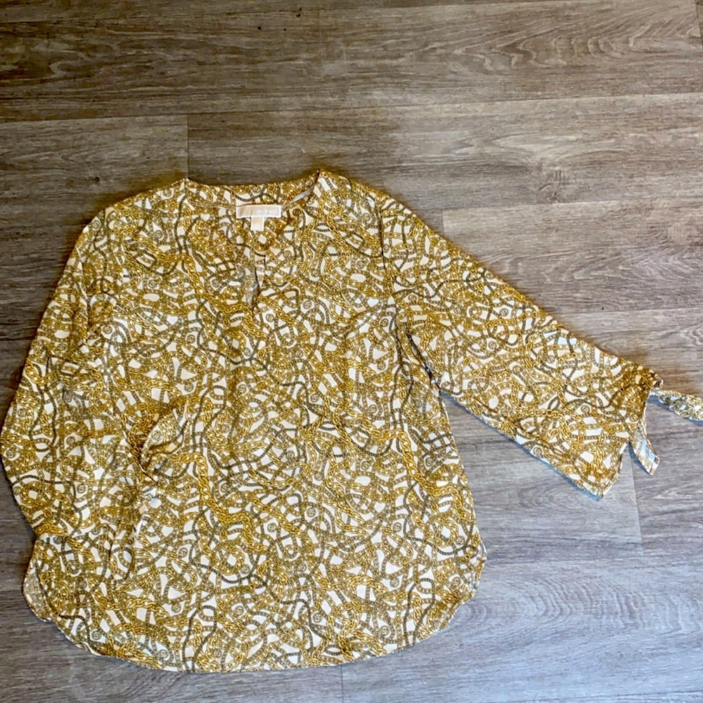 MICHAEL KORS FLORAL BLOUSE size L